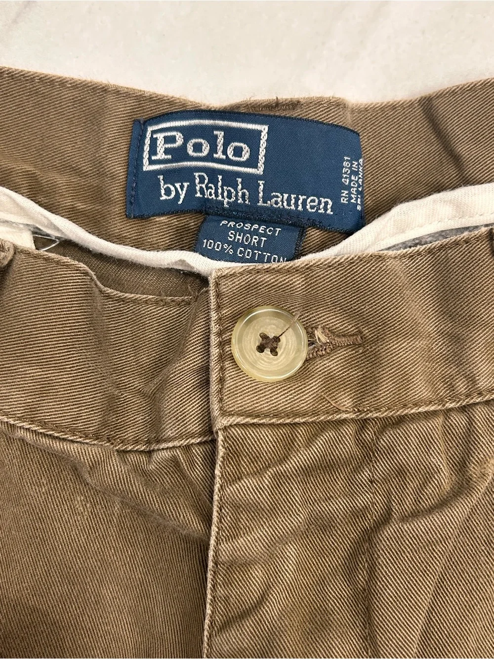 Vintage Polo Ralph Lauren Shorts Men's Size 33 Brown Chino Pleated Golf Preppy